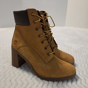 Timberland Allington Heights Boots Nubuck Wheat Womens Size 8.5